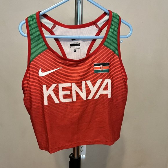 NIKE PRO ELITE TRACK TEAM KENYA RUNNING BRA TANK 898136-XXX Women Small Made USA - Picture 1 of 9